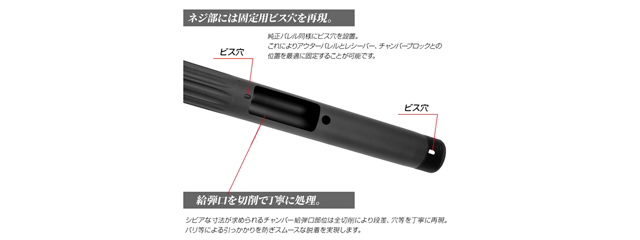 Laylax Fluted Outer Barrel for VSR-10 Series Snipers (Twist)