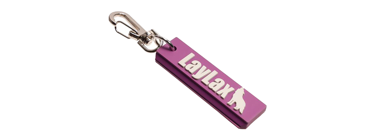 Laylax Rubber Picatinny Rail Key Chain (Purple/Gray) - Click Image to Close