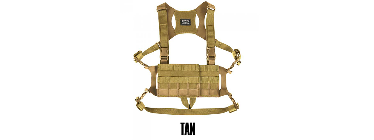 Laylax Compact Minimalist MOLLE Chest Rig (Tan) - Click Image to Close