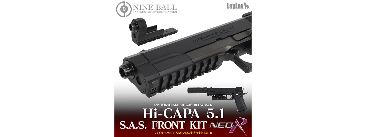 Laylax Aluminum Custom S.A.S. NEO Front Kit for Tokyo Marui Hi Capa 5.1 Series GBB Pistols