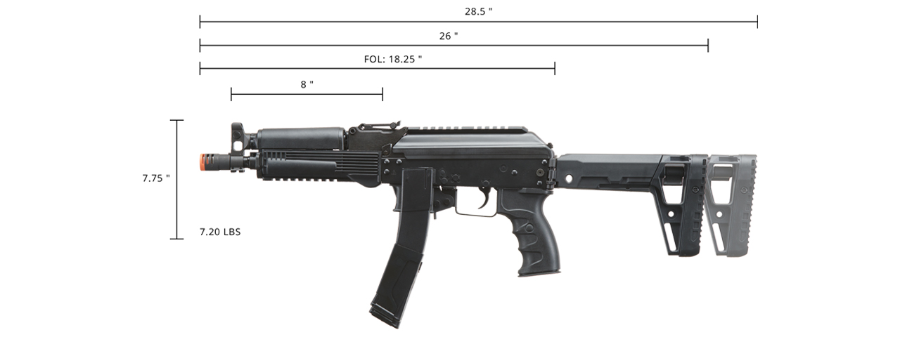 LCT Airsoft LPPK-20 SMG AEG Rifle with Electric Blowback Bolt (EBB)