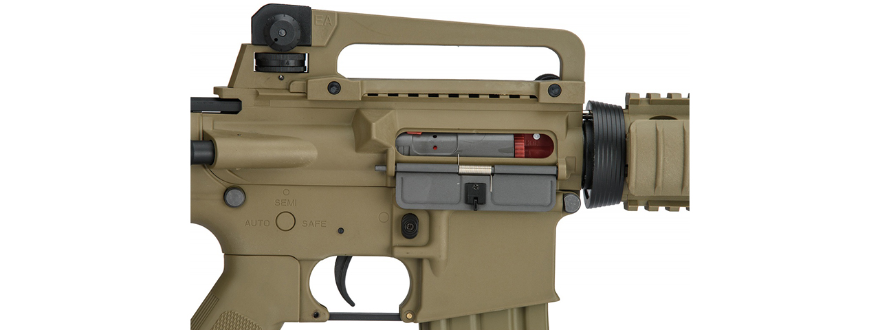 Lancer Tactical Gen 2 M4 RIS Airsoft Gun AEG Rifle - (Tan)(No Battery and Charger) - Click Image to Close