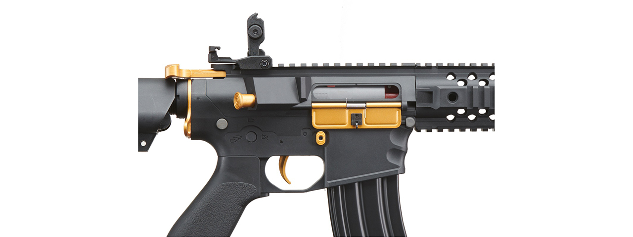 Lancer Tactical Gen 2 M4 Evo Airsoft AEG Rifle (Black & Gold)(No Battery and Charger)