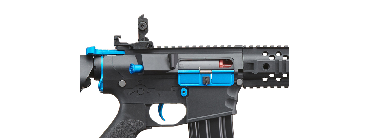 Lancer Tactical Gen 2 M4 Evo Airsoft AEG Rifle (Black & Blue)(No Battery and Charger)