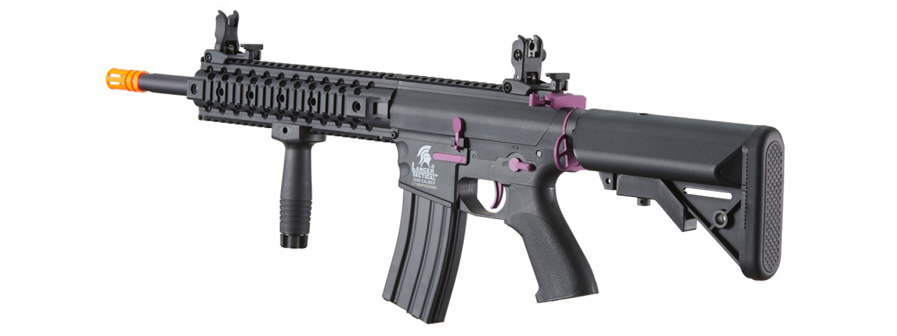 Lancer Tactical Gen 2 M4 Evo Airsoft AEG Rifle (Black & Purple)(No Battery and Charger) - Click Image to Close