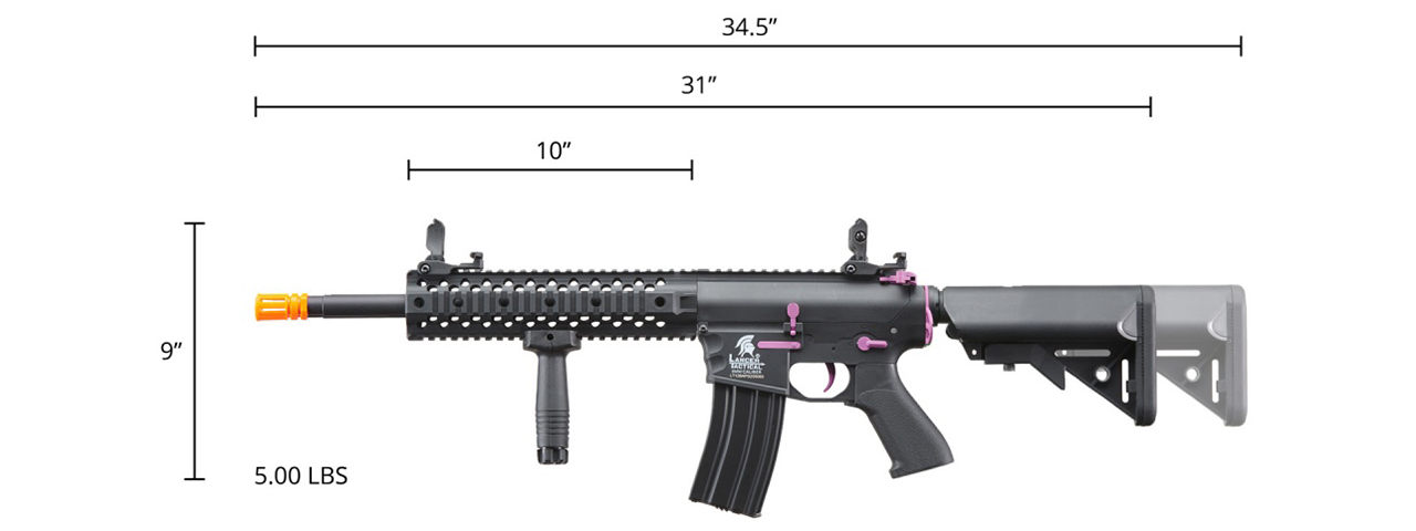 Lancer Tactical Gen 2 M4 Evo Airsoft AEG Rifle (Black & Purple)(No Battery and Charger)