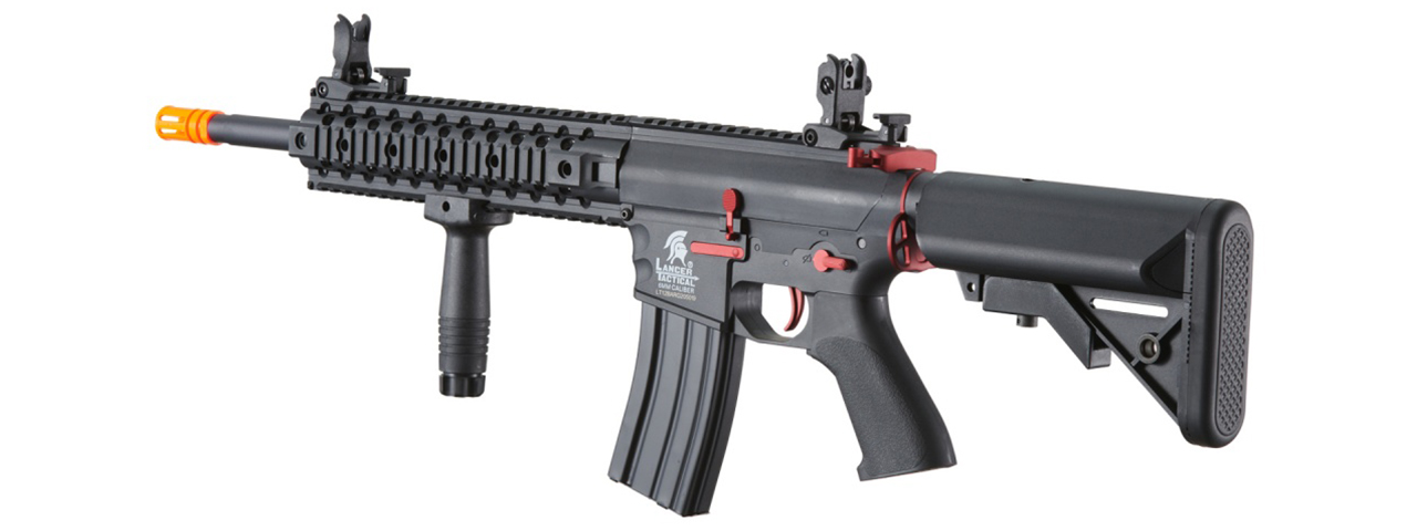 Lancer Tactical Gen 2 M4 Evo Airsoft AEG Rifle (Black & Red)(No Battery and Charger) - Click Image to Close