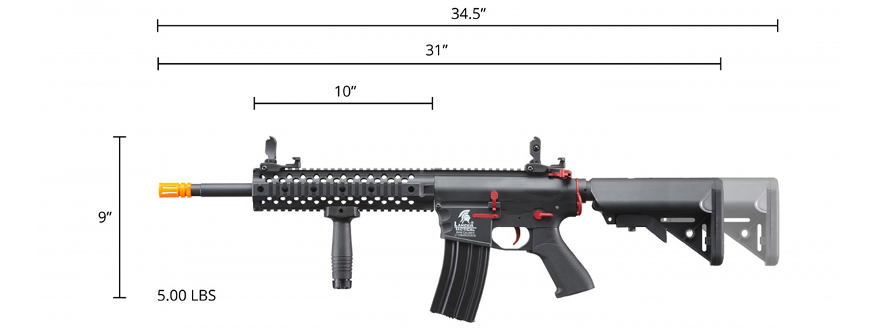 Lancer Tactical Gen 2 M4 Evo Airsoft AEG Rifle (Black & Red)(No Battery and Charger) - Click Image to Close