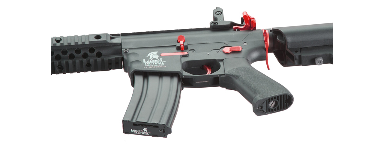 Lancer Tactical Gen 2 M4 Evo Airsoft AEG Rifle (Black & Red)(No Battery and Charger)