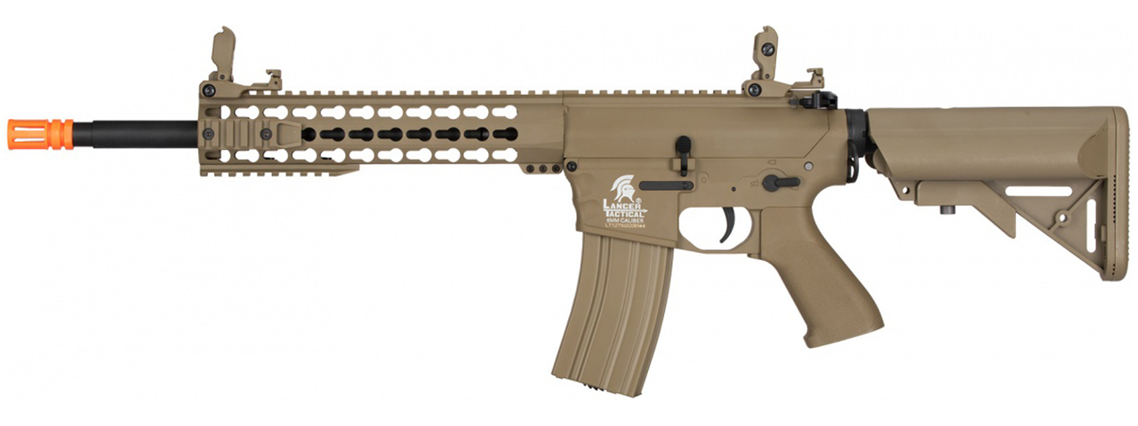 Lancer Tactical Gen 2 10" KeyMod M4 Evo Airsoft AEG Rifle Core Series (Tan)(No Battery and Charger)