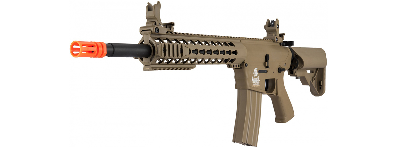 Lancer Tactical Gen 2 10" KeyMod M4 Evo Airsoft AEG Rifle Core Series (Tan)(No Battery and Charger) - Click Image to Close