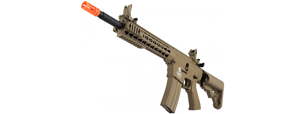 Lancer Tactical Gen 2 10" KeyMod M4 Evo Airsoft AEG Rifle Core Series (Tan)(No Battery and Charger) - Click Image to Close