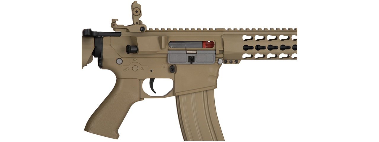 Lancer Tactical Gen 2 10" KeyMod M4 Evo Airsoft AEG Rifle Core Series (Tan)(No Battery and Charger)