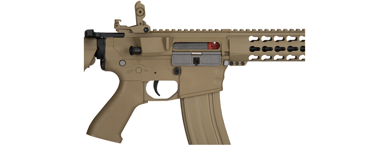 Lancer Tactical Gen 2 10" KeyMod M4 Evo Airsoft AEG Rifle Core Series (Tan)(No Battery and Charger) - Click Image to Close