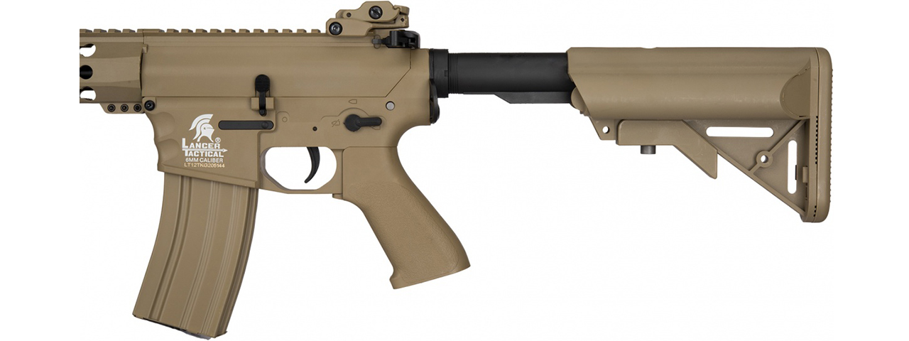 Lancer Tactical Gen 2 10" KeyMod M4 Evo Airsoft AEG Rifle Core Series (Tan)(No Battery and Charger) - Click Image to Close