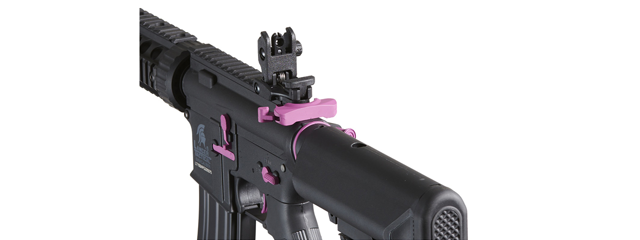 Lancer Tactical Gen 2 M4 SD Carbine Airsoft AEG Rifle with Mock Suppressor (Black / Purple)(No Battery and Charger)