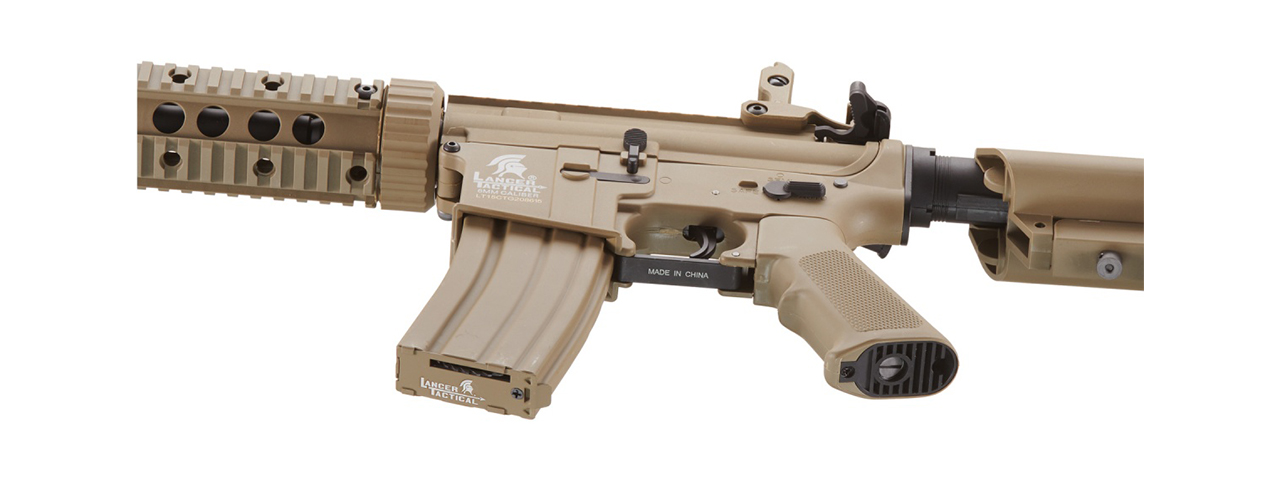 Lancer Tactical Gen 2 10" M4 SD Carbine Airsoft AEG Rifle with Mock Suppressor (Tan)(No Battery and Charger)