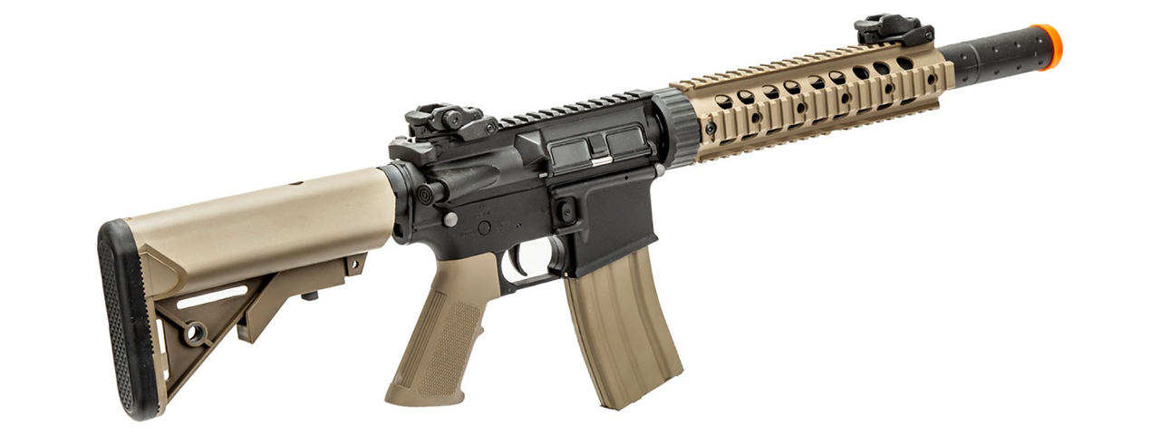 Lancer Tactical Gen 2 10" Nylon Polymer M4 Airsoft AEG with Mock Suppressor (Two-Tone)(No Battery and Charger)
