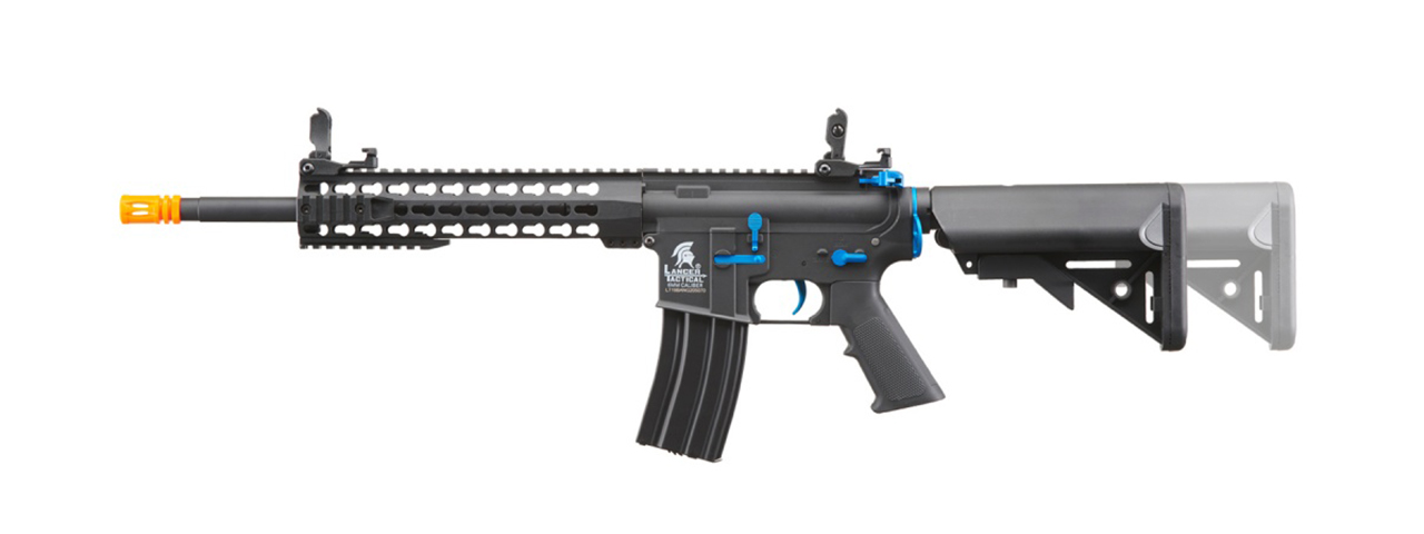 Lancer Tactical Gen 2 13.5" Keymod M4 Carbine Airsoft AEG Rifle (Black / Blue)(No Battery and Charger)