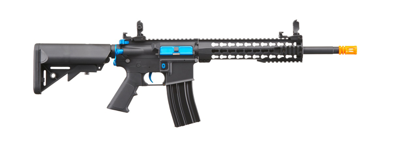 Lancer Tactical Gen 2 13.5" Keymod M4 Carbine Airsoft AEG Rifle (Black / Blue)(No Battery and Charger)