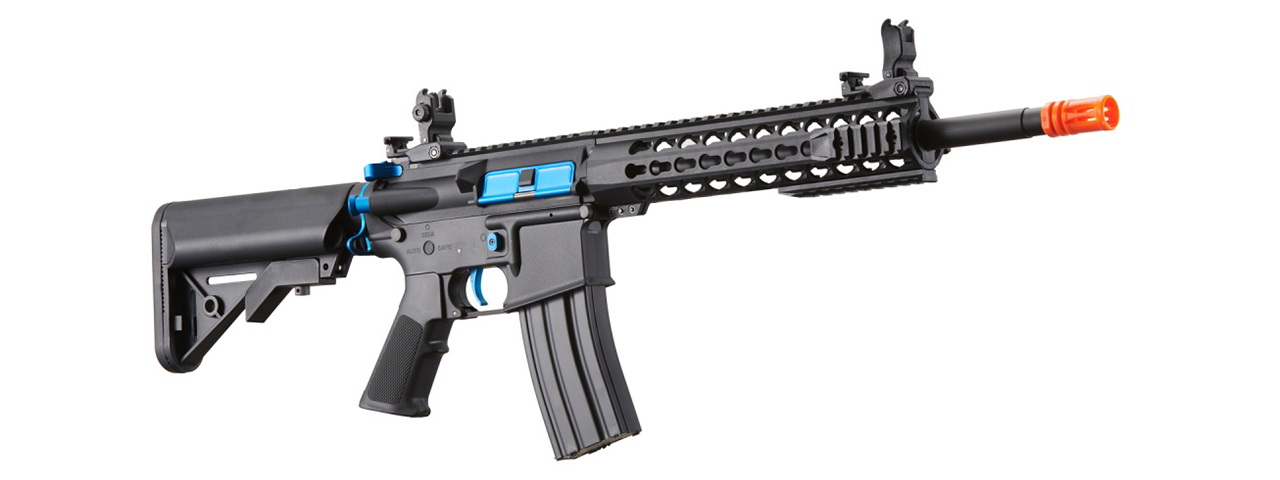 Lancer Tactical Gen 2 13.5" Keymod M4 Carbine Airsoft AEG Rifle (Black / Blue)(No Battery and Charger) - Click Image to Close