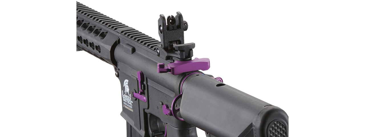 Lancer Tactical Gen 2 13.5" Keymod M4 Carbine Airsoft AEG Rifle (Black / Purple)(No Battery and Charger)