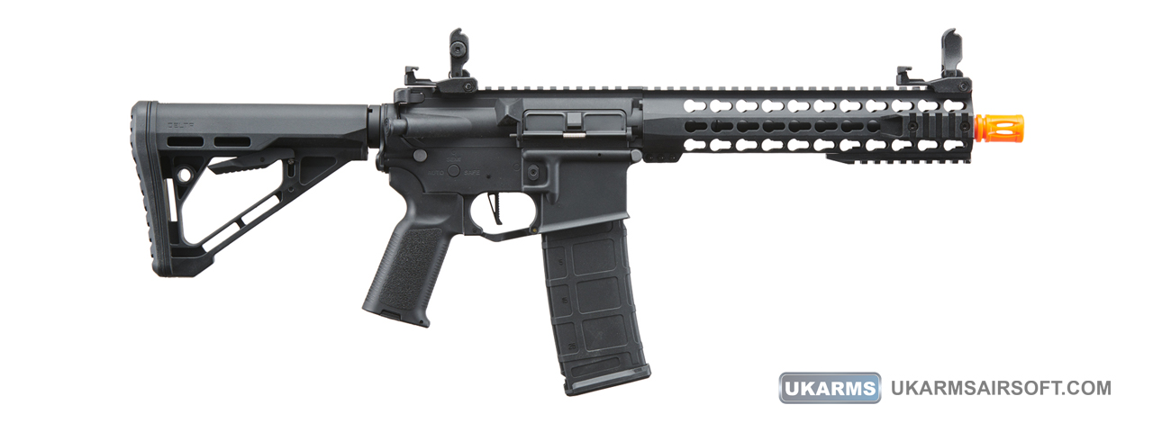 Lancer Tactical Gen 3 10" KeyMod M4 Carbine Airsoft AEG Rifle with Delta Stock (Color: Black) - Click Image to Close