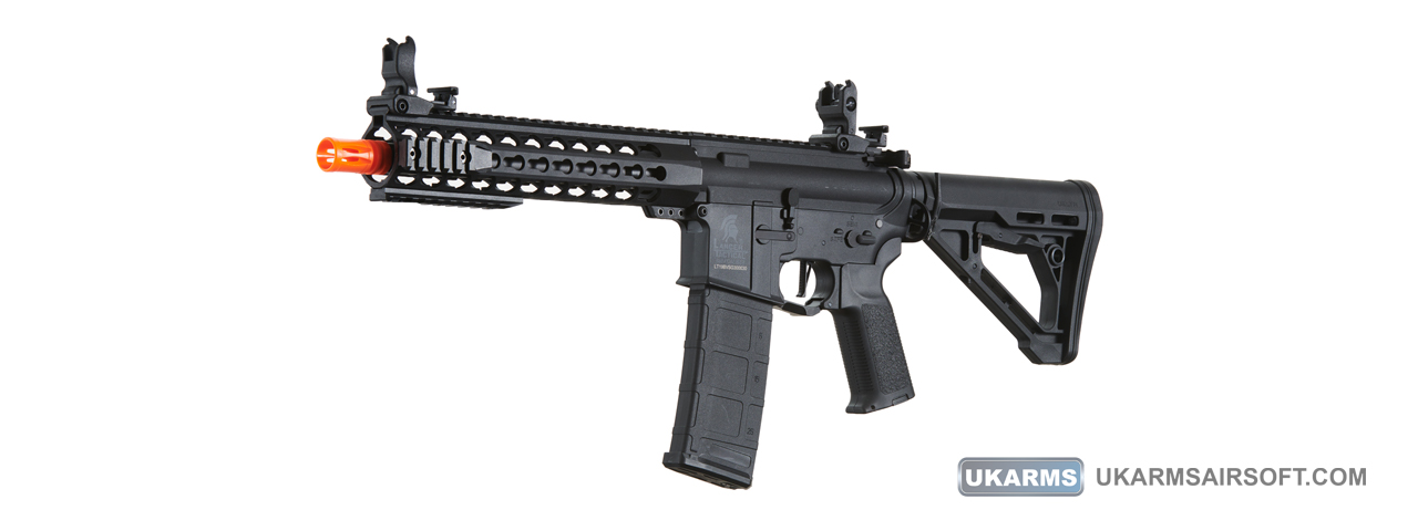 Lancer Tactical Gen 3 10" KeyMod M4 Carbine Airsoft AEG Rifle with Delta Stock (Color: Black)