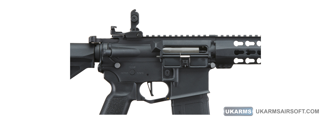 Lancer Tactical Gen 3 10" KeyMod M4 Carbine Airsoft AEG Rifle with Delta Stock (Color: Black)