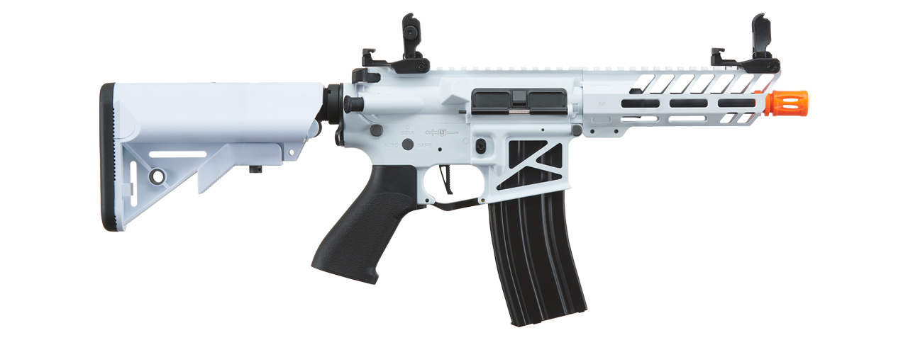 Lancer Tactical Low FPS Enforcer Needletail Skeleton M4 Airsoft Rifle (Color: White and Black)