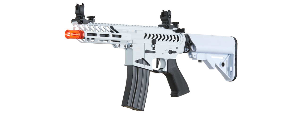 Lancer Tactical Low FPS Enforcer Needletail Skeleton M4 Airsoft Rifle (Color: White and Black)