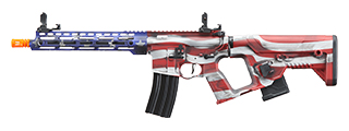 Lancer Tactical Enforcer BLACKBIRD AEG Rifle w/ Alpha Stock (Cerakote Color: Stars & Stripes)