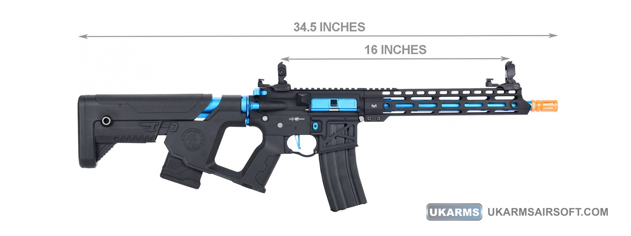 Lancer Tactical Enforcer BLACKBIRD Skeleton AEG w/ Alpha Stock [LOW FPS] (BLACK/BLUE)