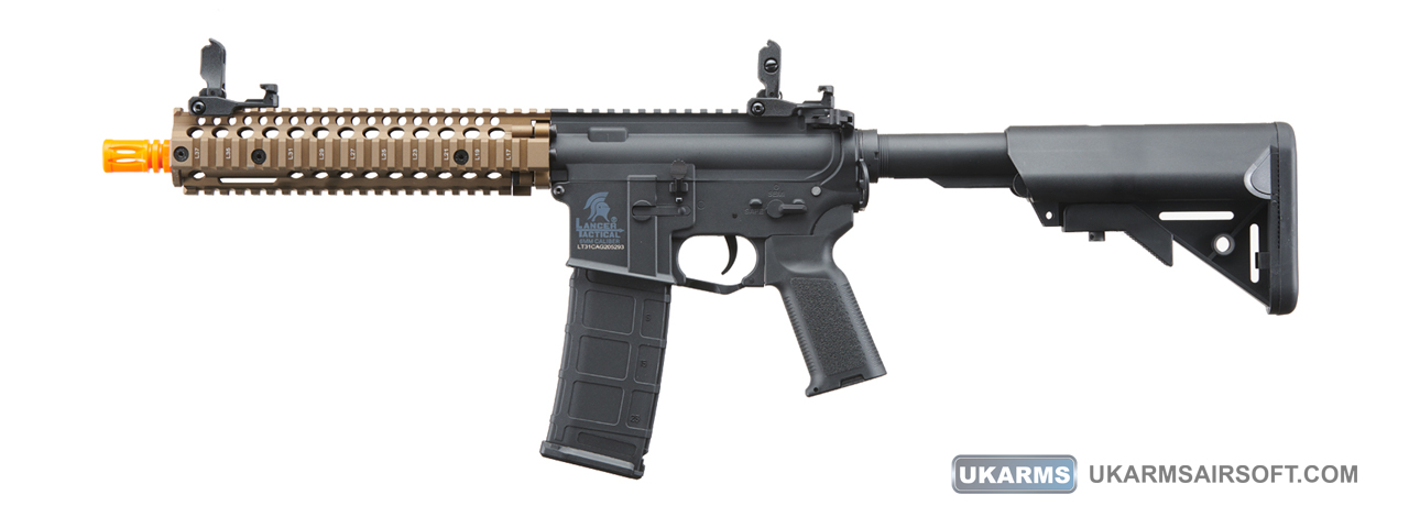 Lancer Tactical Gen 2 Raider M4 Airsoft AEG Rifle (Color: Black & Tan) - Click Image to Close