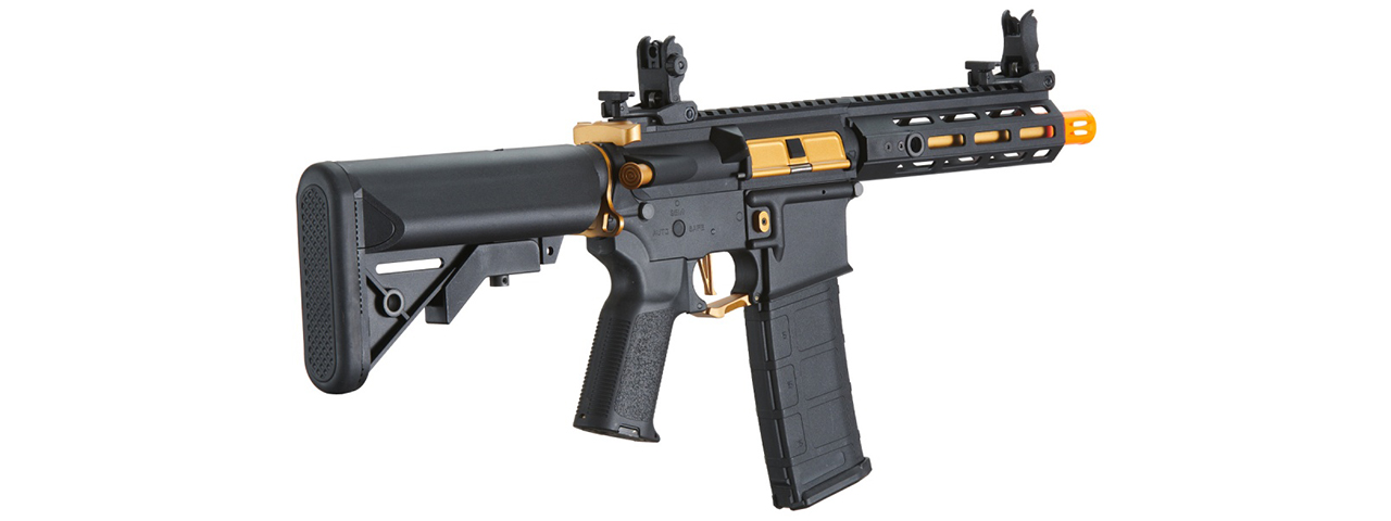 Lancer Tactical Gen 2 Hellion M-LOK 7" Airsoft M4 AEG Core Series (Color: Black & Gold)(No Battery and Charger)