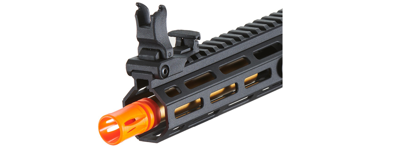 Lancer Tactical Gen 2 Hellion M-LOK 7" Airsoft M4 AEG Core Series (Color: Black & Gold)(No Battery and Charger) - Click Image to Close