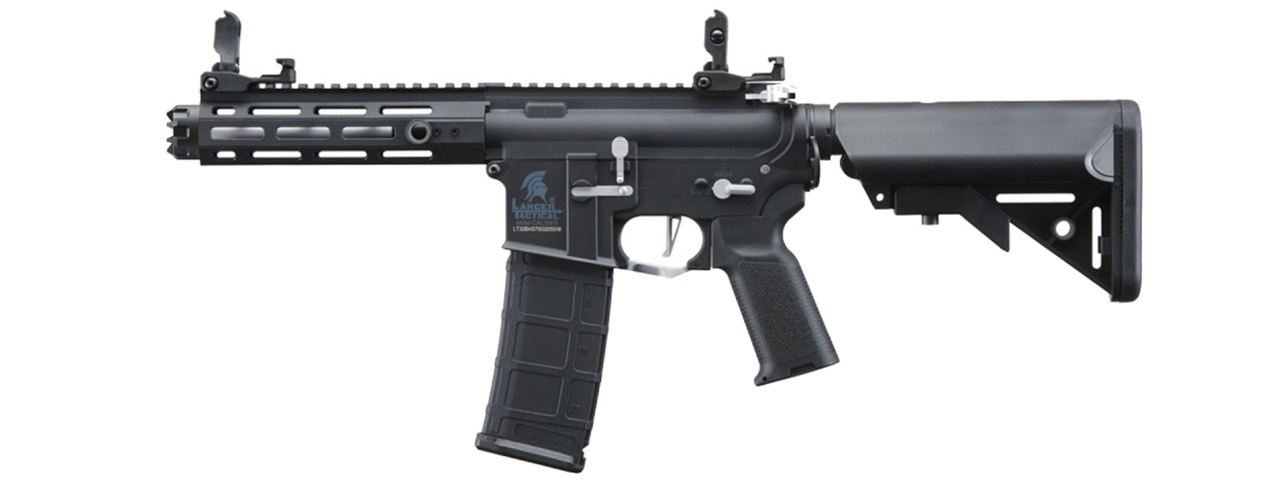 Lancer Tactical Gen 2 Hellion M-LOK 7" Airsoft M4 AEG Core Series (Color: Black & Silver)(No Battery and Charger)