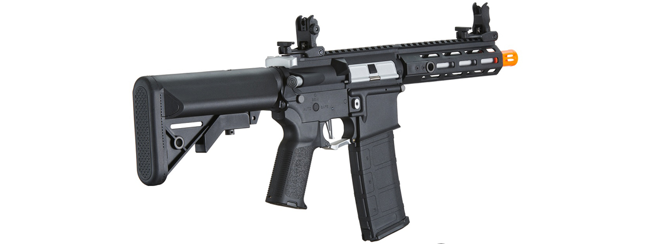 Lancer Tactical Gen 2 Hellion M-LOK 7" Airsoft M4 AEG Core Series (Color: Black & Silver)(No Battery and Charger)