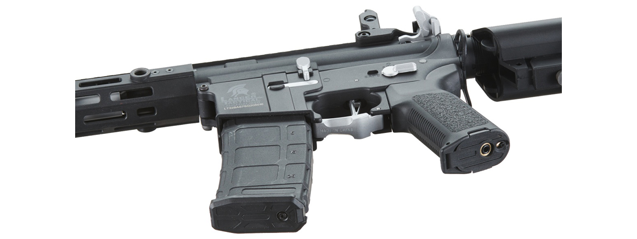 Lancer Tactical Gen 2 Hellion M-LOK 7" Airsoft M4 AEG Core Series (Color: Black & Silver)(No Battery and Charger)