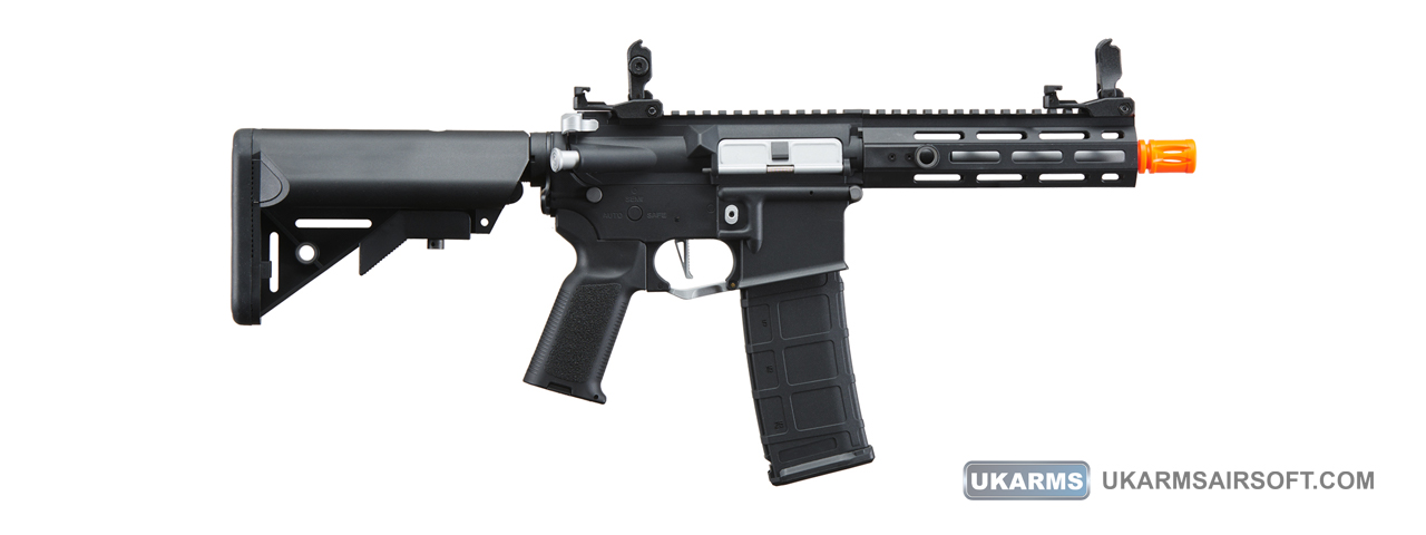 Lancer Tactical Gen 2 Hellion M-LOK 7" Airsoft M4 AEG (Color: Black & Silver)(Battery and Charger Included)