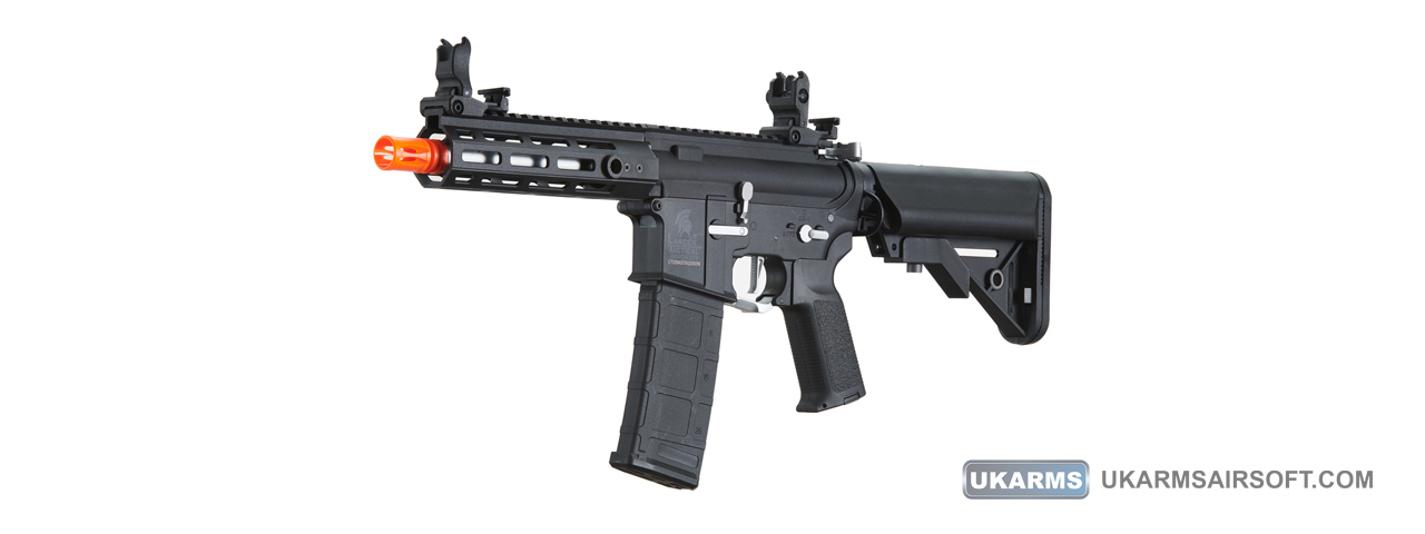 Lancer Tactical Gen 2 Hellion M-LOK 7" Airsoft M4 AEG (Color: Black & Silver)(Battery and Charger Included)