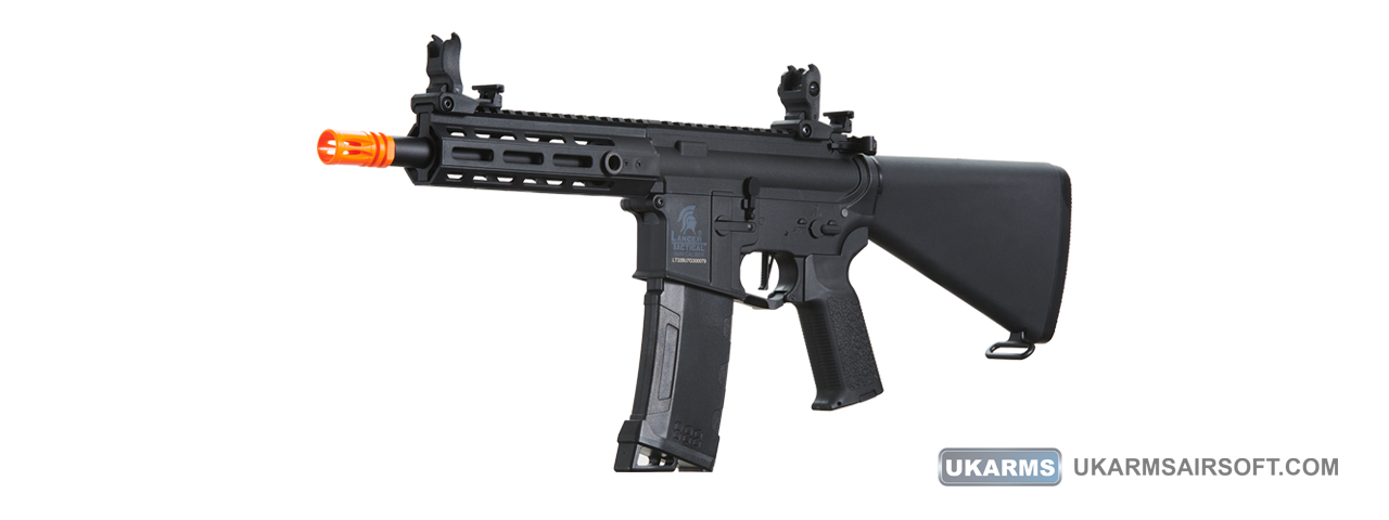 Lancer Tactical Gen 3 Hellion 7" M-LOK Airsoft AEG Rifle w/ Stubby Stock (Color: Black)