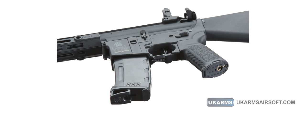 Lancer Tactical Gen 3 Hellion 7" M-LOK Airsoft AEG Rifle w/ Stubby Stock (Color: Black)
