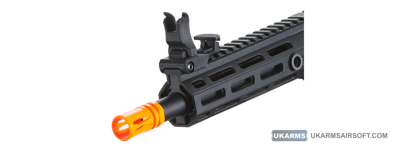 Lancer Tactical Gen 3 Hellion 7" M-LOK Airsoft AEG Rifle w/ Stubby Stock (Color: Black)