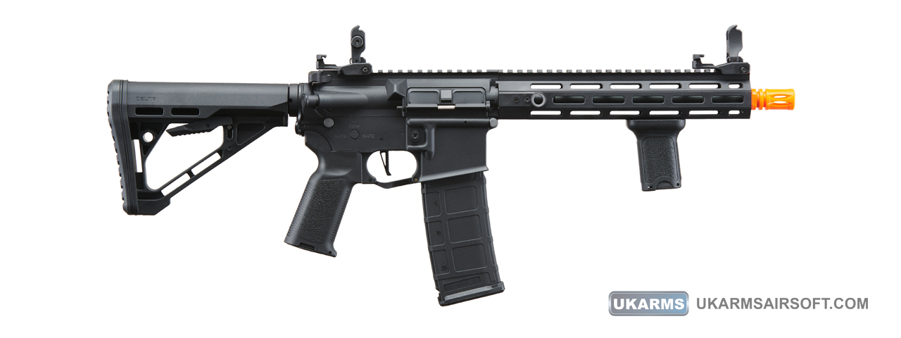 Lancer Tactical Gen 3 Hellion M-LOK 10" Airsoft M4 AEG with Delta Stock (Color: Black)