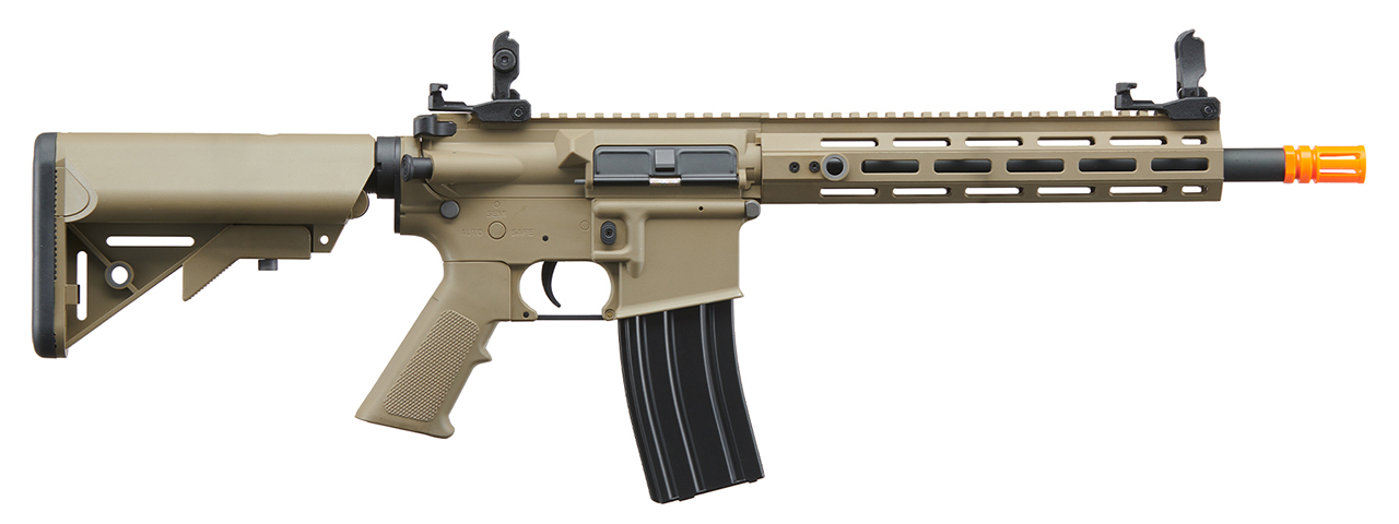 Lancer Tactical Gen 2 Hellion M-LOK 10" Airsoft M4 AEG (Color: Tan) (Battery and Charger Included) - Click Image to Close