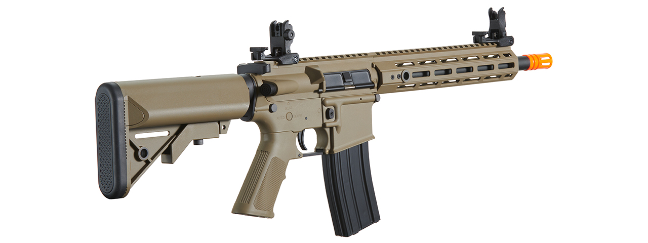 Lancer Tactical Gen 2 Hellion M-LOK 10" Airsoft M4 AEG (Color: Tan) (Battery and Charger Included)