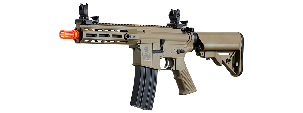 Lancer Tactical Gen 2 Hellion M-LOK 7" Airsoft M4 AEG (Color: Tan) (Battery and Charger Included)