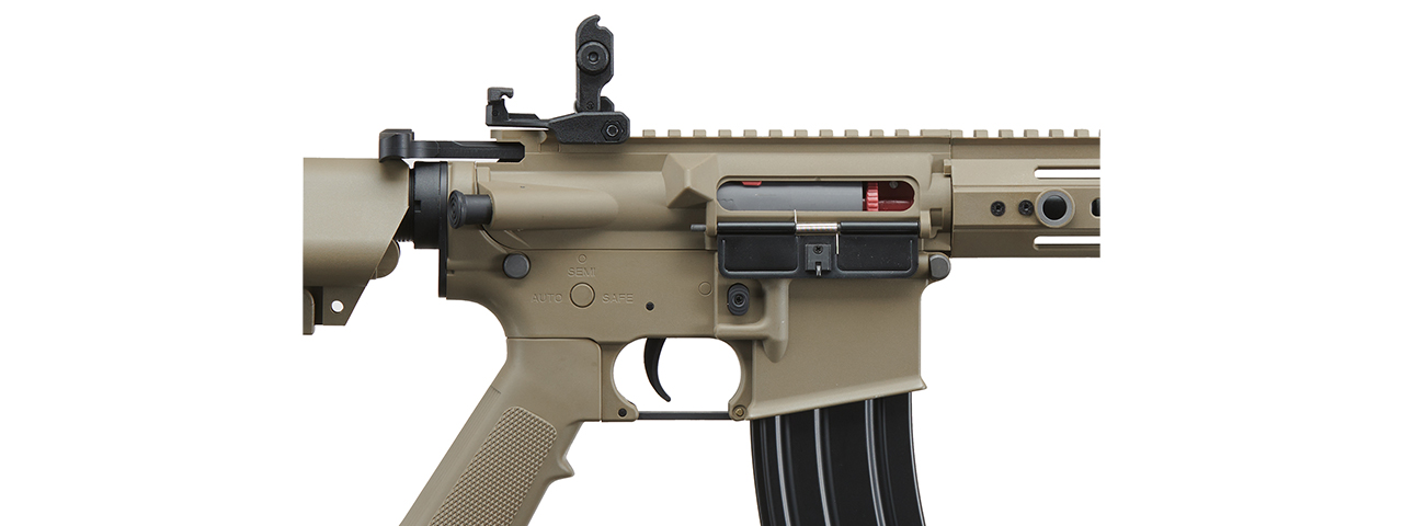 Lancer Tactical Gen 2 Hellion M-LOK 7" Airsoft M4 AEG (Color: Tan) (Battery and Charger Included)