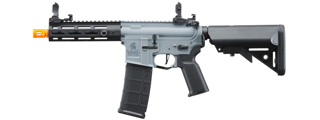 Lancer Tactical Gen 2 Hellion M-LOK 7" Airsoft M4 AEG Core Series (Color: Grey & Black)(No Battery and Charger) - Click Image to Close